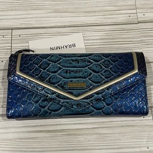 Brahmin Veronica Wallet in Sapphire Ateague